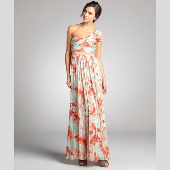 bcbg one shoulder floral dress Bcbgmaxazria One Shoulder Floral Print Dress 6